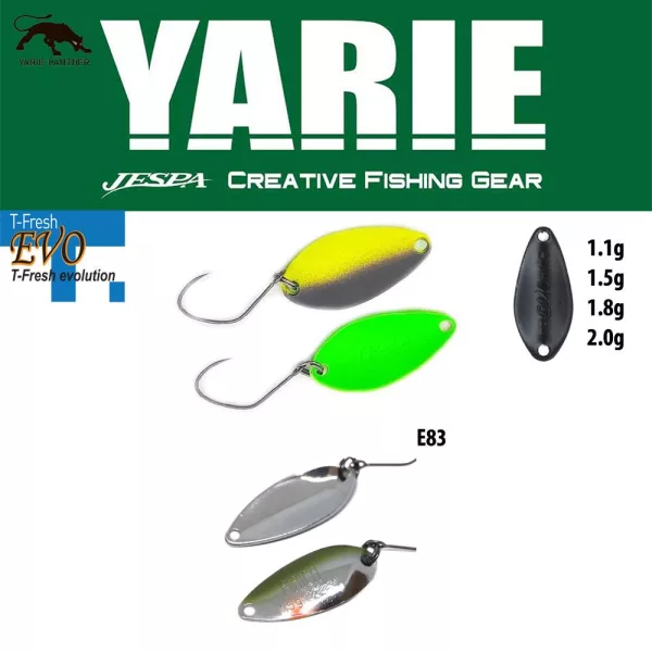 Yarie 708T T-Fresh 2,4gr E83 Sabi Ayu Löffelwobbler