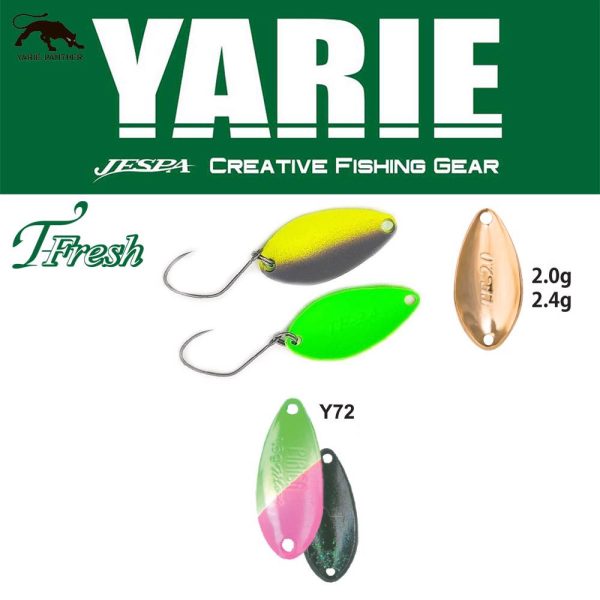 Yarie 708T T-Fresh 2,4gr Y72 Green/Pink Löffelköder