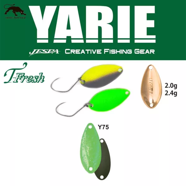 Yarie 708T T-Fresh 2,4gr Y75 Green Hololume Löffelblinker
