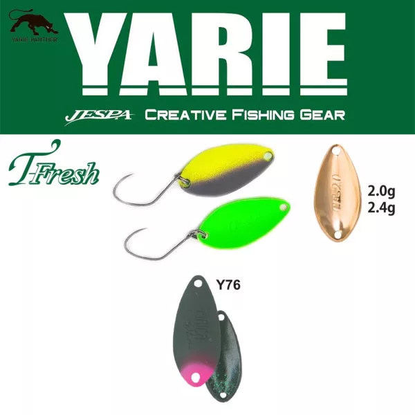 Yarie 708T T-Fresh 2,4gr Y76 Olive/Pink Tail Löffelblinker
