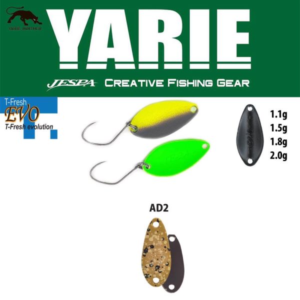 Yarie 710T T-Fresh Evo 1,1gr AD2 Mastu Pellet B Löffelblinker
