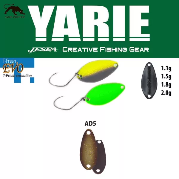 Yarie 710T T-Fresh Evo 1,1gr AD5 Algae Kanalblinker