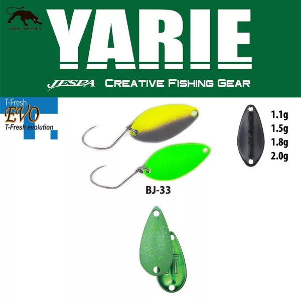Yarie 710T T-Fresh Evo 1,1gr BJ-33 Teppan Green Löffelblinker
