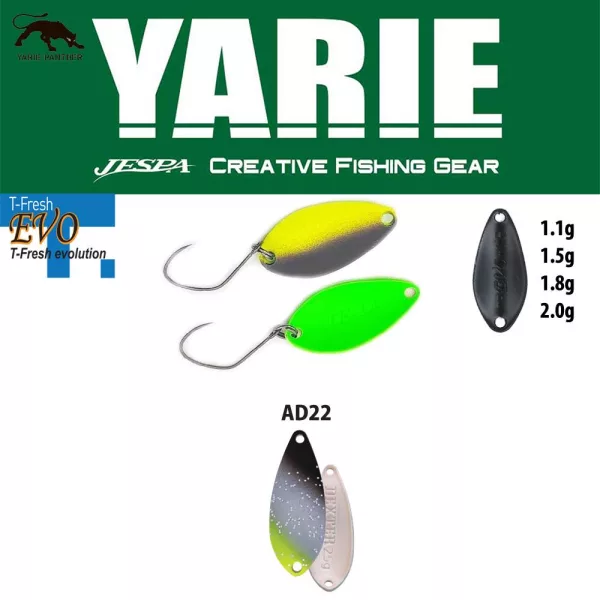 Yarie 710T T-Fresh Evo 1,5gr AD22 Saber Silver Löffelblinker
