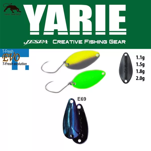 Yarie 710T T-Fresh Evo 1,5gr E69 Fire Blue Löffelblinker