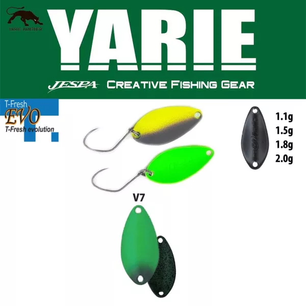 Yarie 710T T-Fresh Evo 1,5gr V7 Olive Mint Löffelblinker