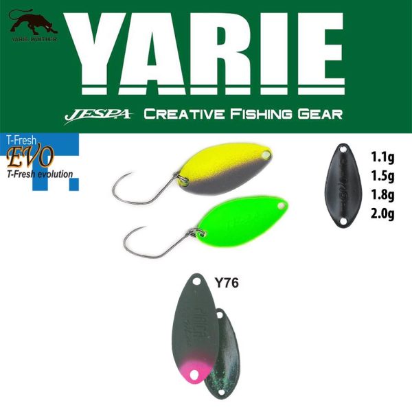 Yarie 710T T-Fresh Evo 1,5gr Y76 Olive/Pink Tail Löffelblinker