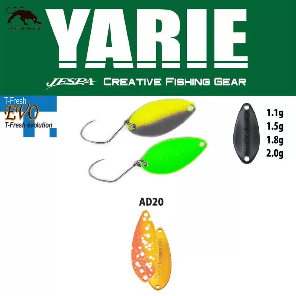 Yarie 710T T-Fresh Evo 1,8gr AD20 First Fire Spoon-Blinker