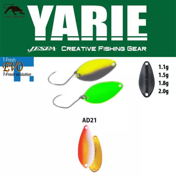 Yarie 710T T-Fresh Evo 1,8gr AD21 Uzagin Spoon-Blinker