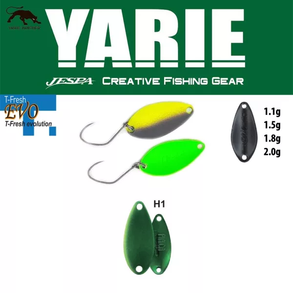 Yarie 710T T-Fresh Evo 1,8gr H1 Green Metallic Löffelblinker