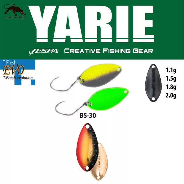 Yarie 710T T-Fresh Evo 2,0gr BS-30 Sunset Line Löffelblinker