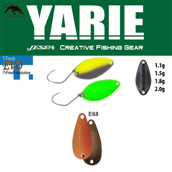Yarie 710T T-Fresh Evo 2,0gr E68 Caramel Gold Löffelblinker