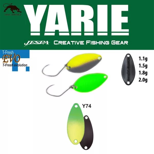 Yarie 710T T-Fresh Evo 2,0gr Y74 Green/Lemon Löffelblinker