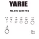 Yarie 806 Split Ring Black 8lb 0 Sprengring 30 Stück