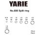 Yarie 806 Split Ring Black 60lb 5 Schlüsselring 12Stk
