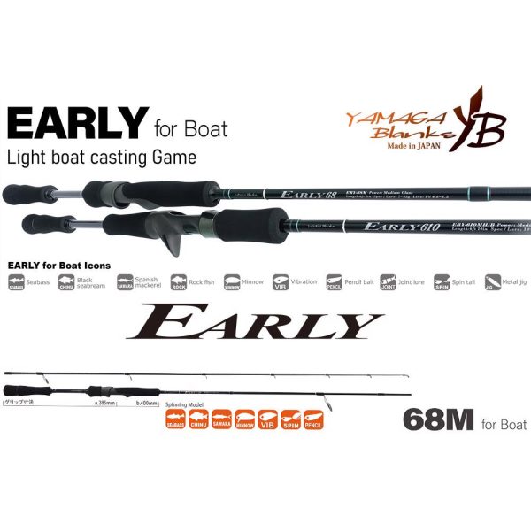 Yamaga Blanks Early Boat 68M 2,05m 7-32gr 2-teilige Spinnrute