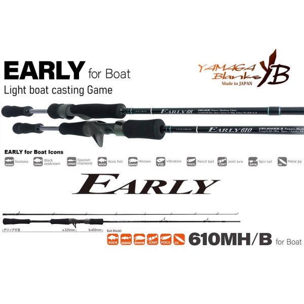 Yamaga Blanks Early Boat 610MH/B Baitcast 2,10m 10-50gr 2-teilige Spinnrute