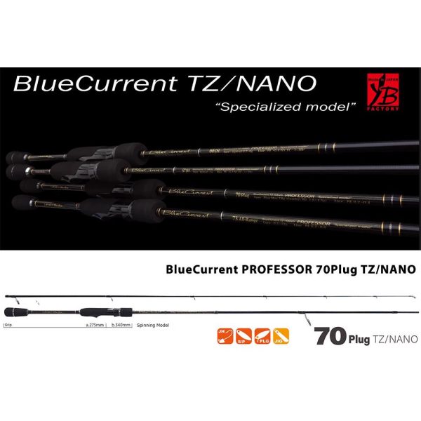 Yamaga Blanks Blue Current 70Plug TZ-Nano Professor 2,14m 7,8gr 2-teilige Spinnrute