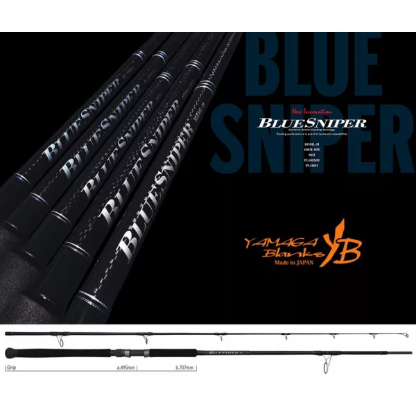Yamaga Blanks Blue Sniper 96H 2,92m 150gr 2-teilige Spinnrute