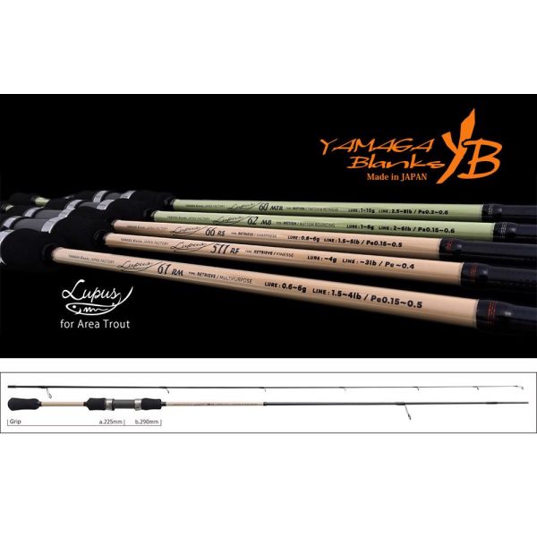 Yamaga Blanks Lupus Area 66RS Retrieve 1,99m 0,8-6gr 2-teilige Spinnrute