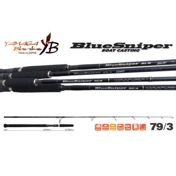 Yamaga Blanks Blue Sniper 79/3 2,36m 30-70gr 2-teilige Spinnrute