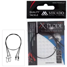 Mikado X-Plode 25cm 10kg Raubfischvorfach mit Wirbel